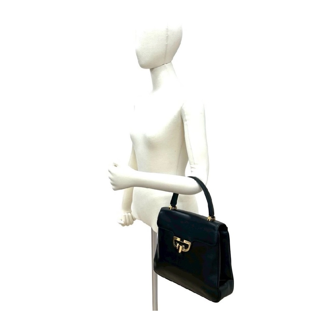 Gucci Black Leather Satchel with Gold Accents - Picture 3 of 11